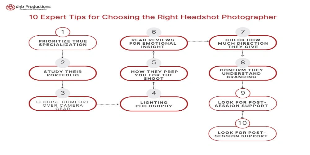 Top 10 Expert Tips for Choosing the Right Headshot Photographer