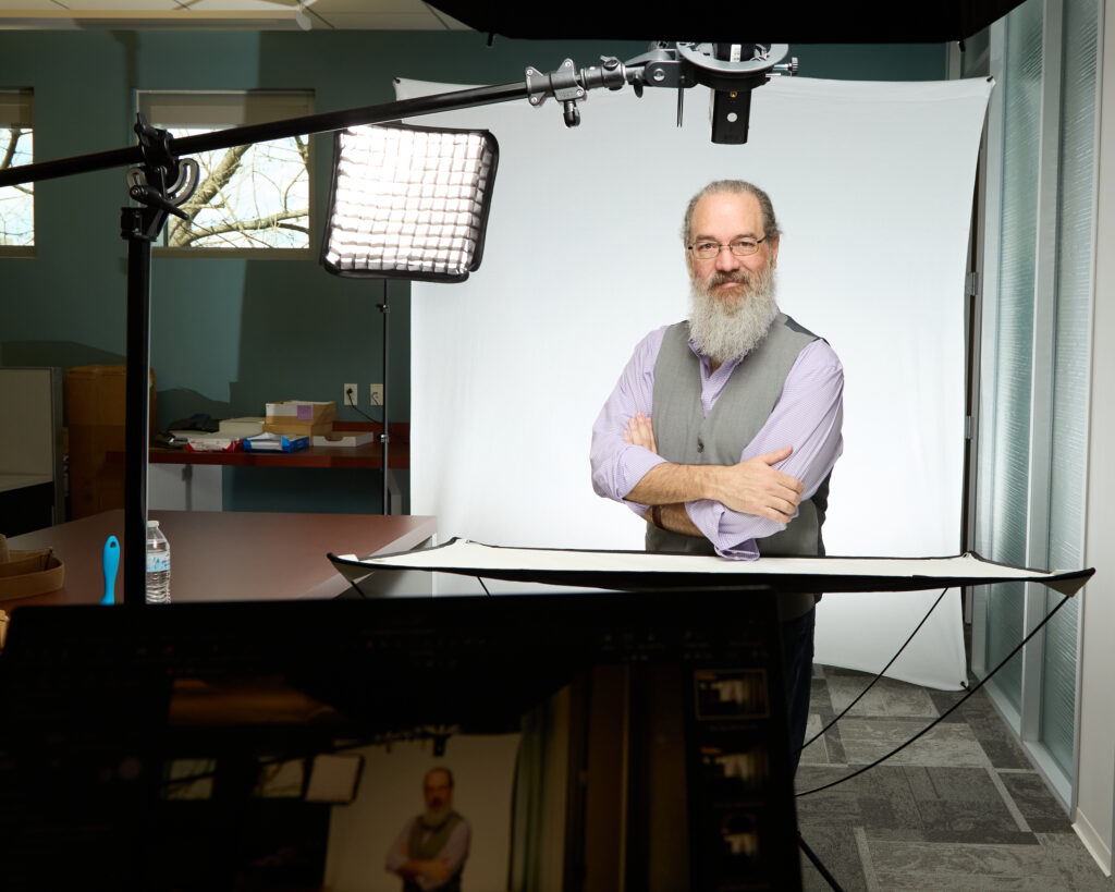 Headshot BTS setup